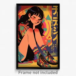 Greek Movie Poster - Girl Feeling Boredom, Handmade Alternate Legwear (Print)
