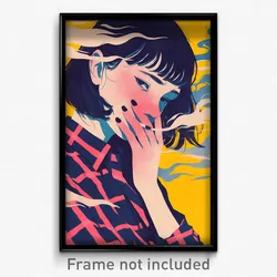 Icelandic Movie Poster - Woman Feeling Self Critical, Loud Plaid Shirt (Print)