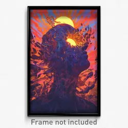 Movie Art Poster - Complex Wire Frame Grove (Psychedelic Retro Weird Film Print)