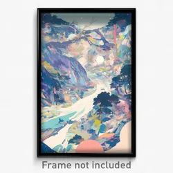 Art Poster - Large Gorge (Psychedelic Trippy Weird 11x17 Cartoon Print)