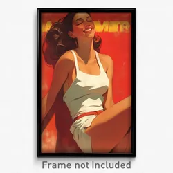 Spanish Movie Poster - Girl Feeling Enjoyment, Academic Tank Top (Art Print)