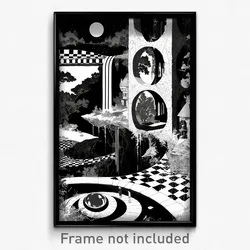 German Movie Poster - Black And White Cottage (Germany Retro Film Art Print)