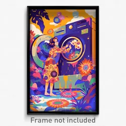 Art Poster - Rosy Washing Machine (Psychedelic Trippy Weird 11x17 Print)