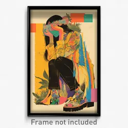 Indonesian Movie Poster - Woman Feeling Tenderness. Multicolored Footwear