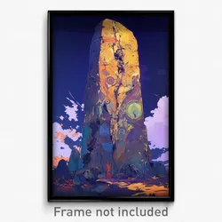 Art Poster - Pretty Menhir (Psychedelic Trippy Weird 11x17 Print)