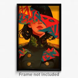 Mexican Movie Poster - Girl Feeling Aggressive, Glorious Military Uniform