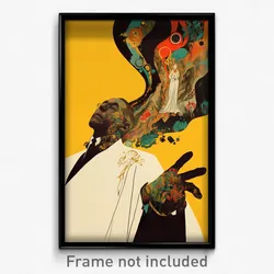 Brazilian Movie Poster - Man Feeling Assertive, Made Up White Robe (Art Print)