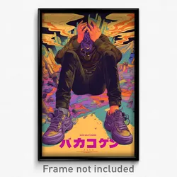 Icelandic Movie Poster - Man Feeling Frustrated, Loud Purple Socks (Art Print)