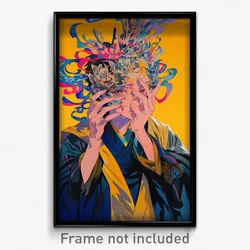 Anime Art Poster - Boy Feeling Disheartened, Idealistic Hair Through Headwear