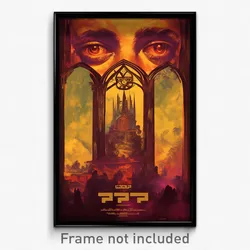Hebrew Movie Poster - Yellow Cathedral (Israel Psychedelic Art Retro Film Print)