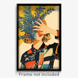 Greek Movie Poster - Girl Feeling Relieved, Rectangular Patchwork Clothes
