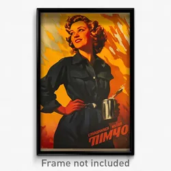 Russian Movie Poster - Woman Feeling Cheerfulness, Enchanting Black Pants