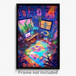 Art Poster - Giant Room (Psychedelic Trippy Weird 11x17 Print)