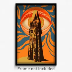 Spanish Movie Poster - Girl Feeling Numb, Acclaimed Silver Dress (Art Print)