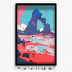 Art Poster - Alive Lava Fields (Psychedelic Trippy Weird 11x17 Print)