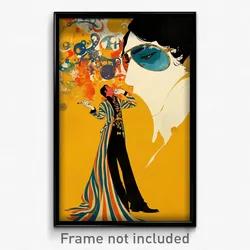 French Movie Poster - Man Feeling Contentment, Flamboyant Sleeveless Dress