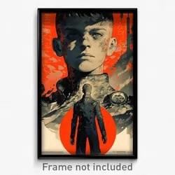 French Movie Poster - Boy Feeling Tension, Notable White Armor (Art Print)