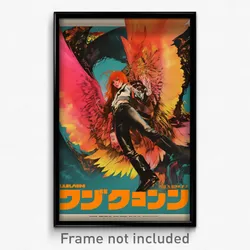 Icelandic Movie Poster - Woman Feeling Paranoid, Pink Yellow Wings (Art Print)