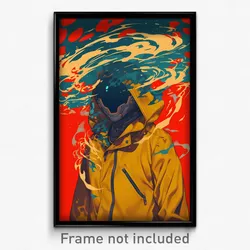 Movie Art Poster - Boy Feeling Powerless, Advanced Yellow Hoodie (Film Print)