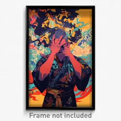 Mexican Movie Poster - Man Feeling Indifference, Enchanted Black Scrunchie