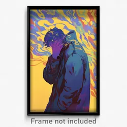 Art Poster - Man Feeling Ennui Wearing Tidy Winter Coat (Art Print)