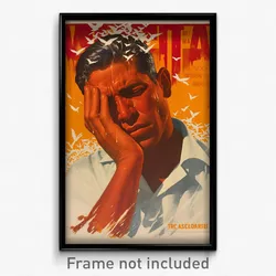 Mexican Movie Poster - Man Feeling Pensiveness, Perfect White Sailor Collar