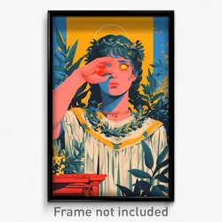 French Movie Poster - Woman Feeling Grouchiness, Homely Greek Clothes (Print)
