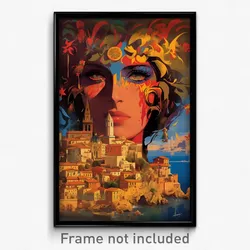 Spanish Movie Poster - Glossy Peninsula (Spain Psychedelic Art Retro Film Print)