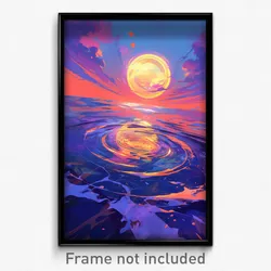 Art Poster - Impeccable Seascape (Psychedelic Trippy Weird 11x17 Print)
