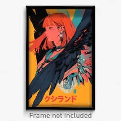 Movie Art Poster - Woman Feeling Careless, Outgoing Asymmetrical Wings (Print)