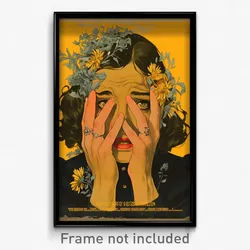Greek Movie Poster - Woman Feeling Sympathy, Handmade Brooch (Greece Art Print)