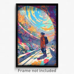 Art Poster - Unwelcoming Tube (Psychedelic Trippy Weird 11x17 Print)
