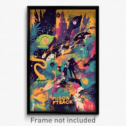 French Movie Poster - Unkempt Fissure (France Psychedelic Art Retro Film Print)