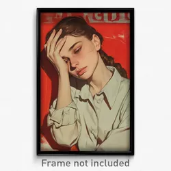 Russian Movie Poster - Girl Feeling Isolated, Academic Dress Shirt (Art Print)