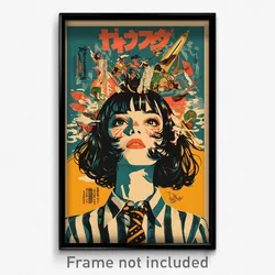 Spanish Movie Poster - Girl Feeling Optimistic, Genuine Striped Necktie (Print)