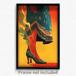 Bollywood Movie Poster - Woman Feeling Self Critical, Acceptable Shoes (Print)
