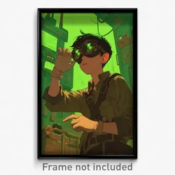 Movie Art Poster - Boy Feeling Annoyed, Scientific Green Tinted Eyewear (Print)