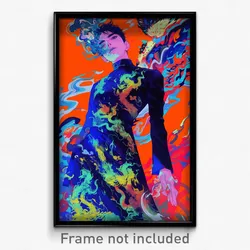 Art Poster - Boy Feeling Dominant Wearing Quirky China Dress (Print)