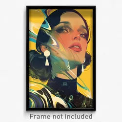 Brazilian Movie Poster - Woman Feeling Excitement, Posh Costume (Art Print)