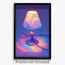 Art Poster - Simplistic Lamp (Psychedelic Trippy Weird 11x17 Print)