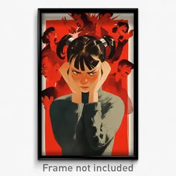 Icelandic Movie Poster - Boy Feeling Wrath, Metallic Red Scrunchie (Art Print)