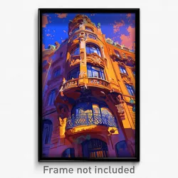 Art Poster - Remote Budapest (Psychedelic Trippy Weird 11x17 Print)