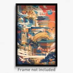 Chinese Movie Poster - Frozen Spanish Architecture (China Retro Film Art Print)