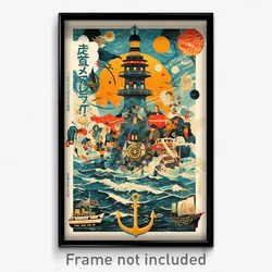 Vietnamese Movie Poster - Jaw Dropping Lighthouse (Vietnam Retro Film Art Print)