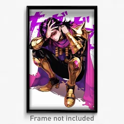 Anime Art Poster - Man Feeling Humiliation, Flamboyant Purple Sleeves (Print)