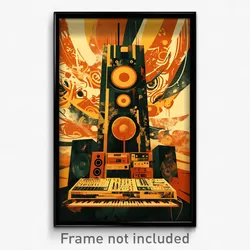 Brazilian Movie Poster - Wooden Music Studio (Brazil Retro Film Art Print)