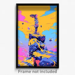 Art Poster - Active Stand (Psychedelic Trippy Weird 11x17 Cartoon Print)