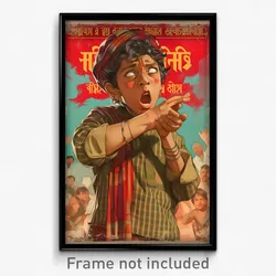 Bollywood Movie Poster - Boy Feeling Humiliation, Well Off Wand (Art Print)