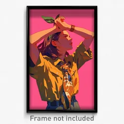 Anime Art Poster - Woman Feeling Loathing Wearing Vibrant Bolo Tie (Print)