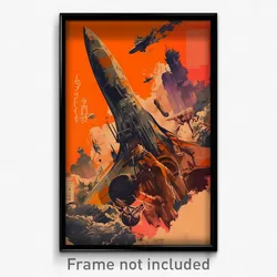French Movie Poster - Graceful Spaceship (France Retro Film Art Print)
